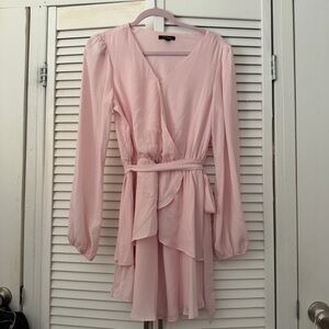 Macy's Soft Pink Long Sleeve Dress